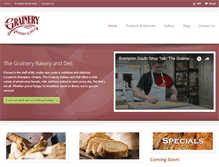 Tablet Screenshot of grainerybakery.ca